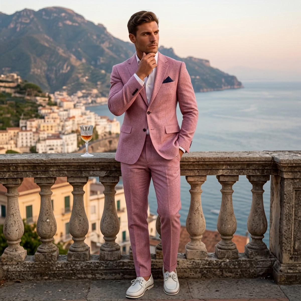 The Faenza Men's Casual Linen Suit