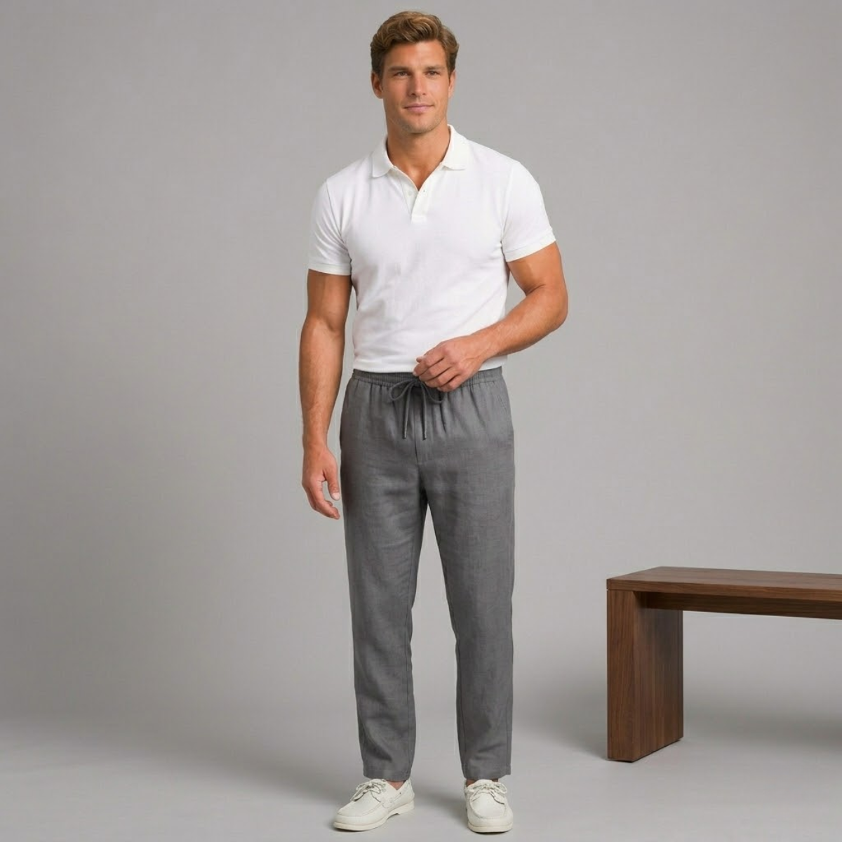 The Larkspur Men’s Cotton Hemp Breathable Straight Leg Pants