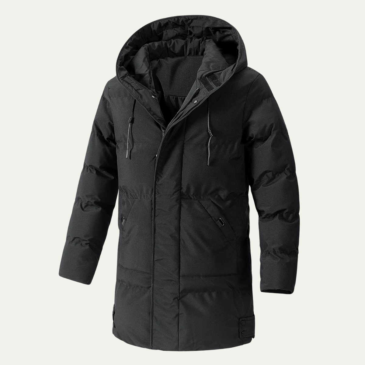 The Alghero Men's Winter Puffer Hooded Coat with Pockets
