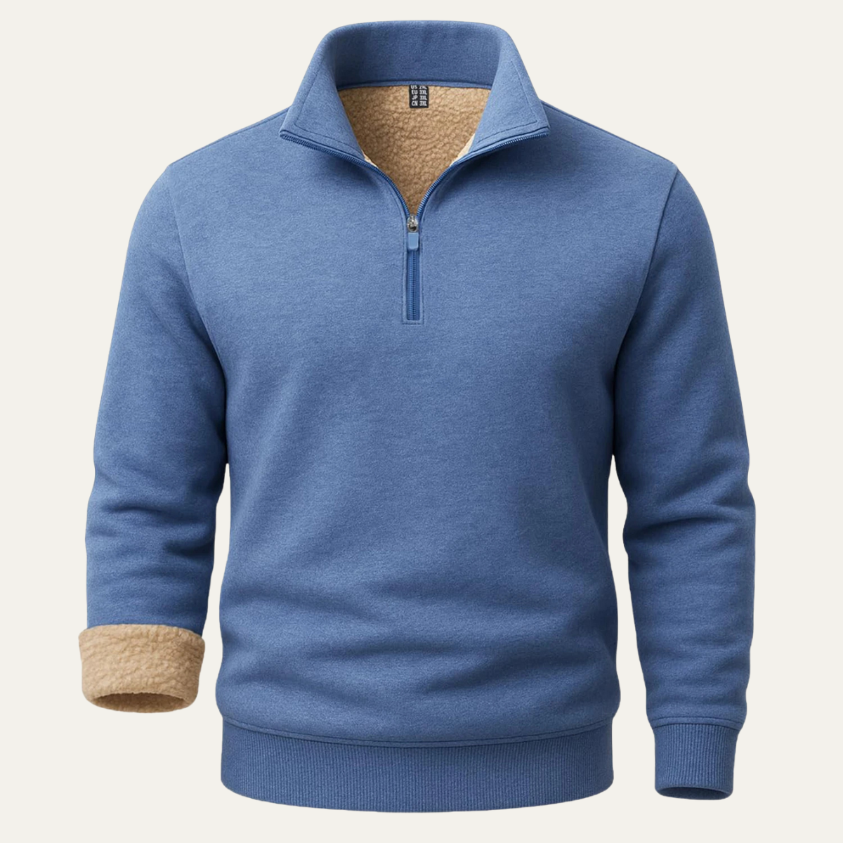 The Porta Romana Men’s Casual Thermal Warm Half Zip Turtleneck Sweater