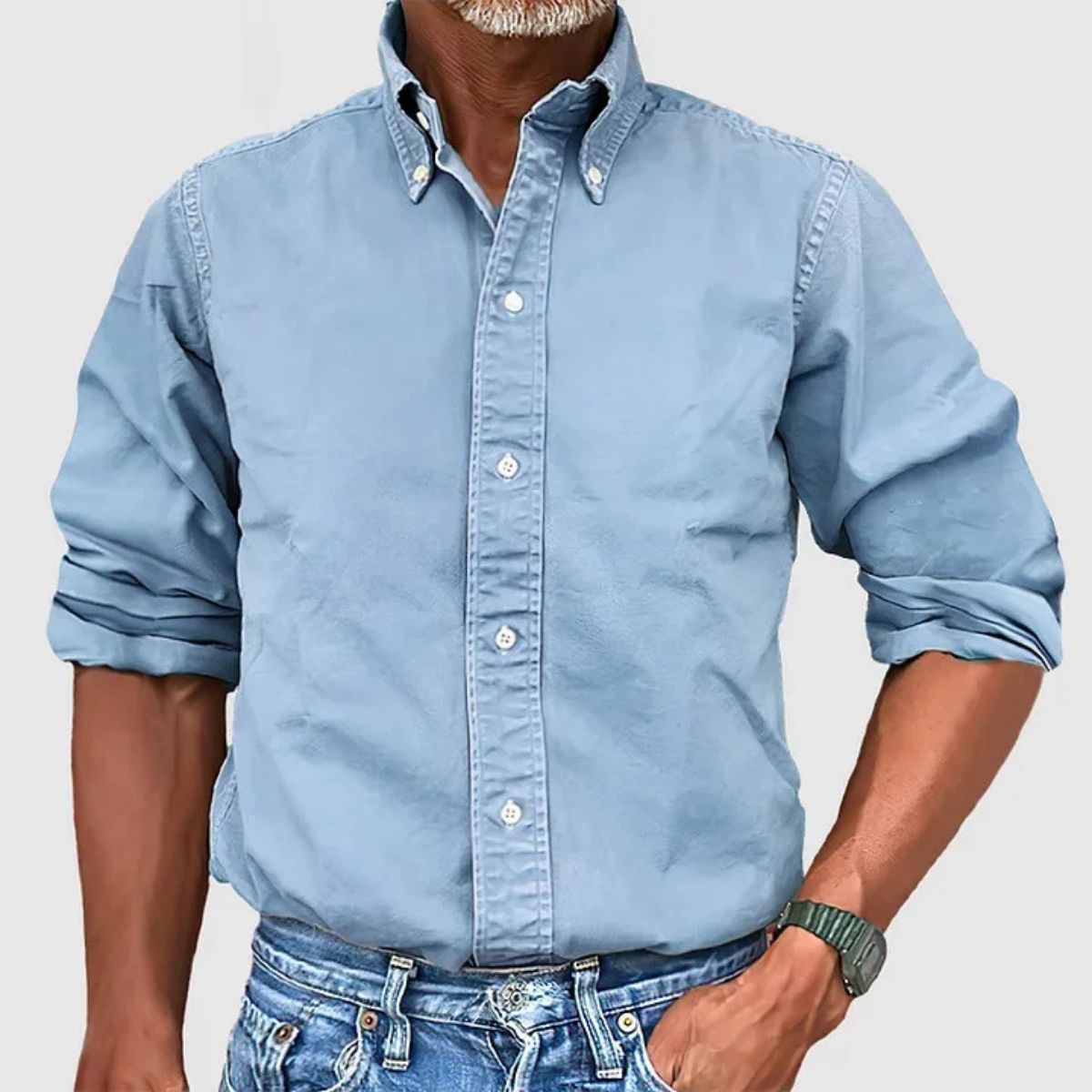 The Asti Men’s Solid Colour Button Down Business Shirt
