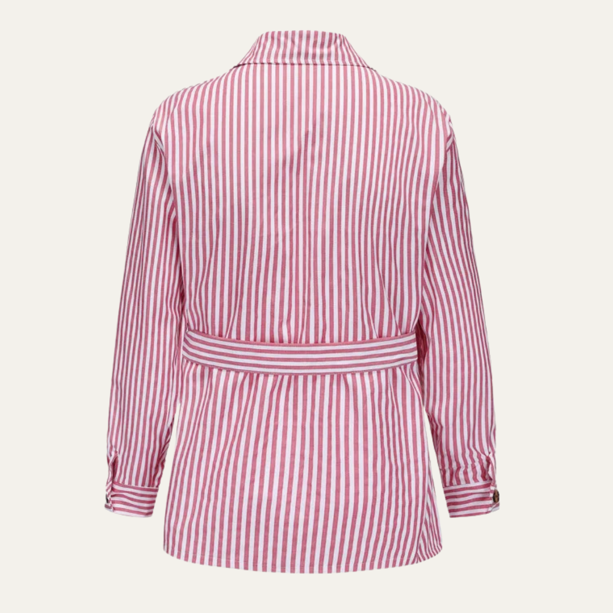 The Bramblewood Men’s Streetwear Striped Button Down Shirt with Pockets
