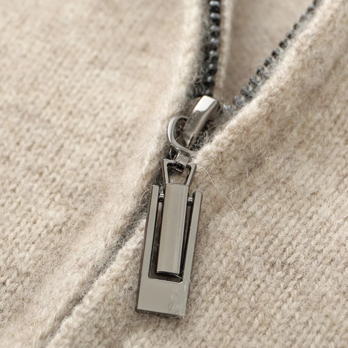 The Maplecrest Men's Merino Mock Neck Zip Up Cardigan