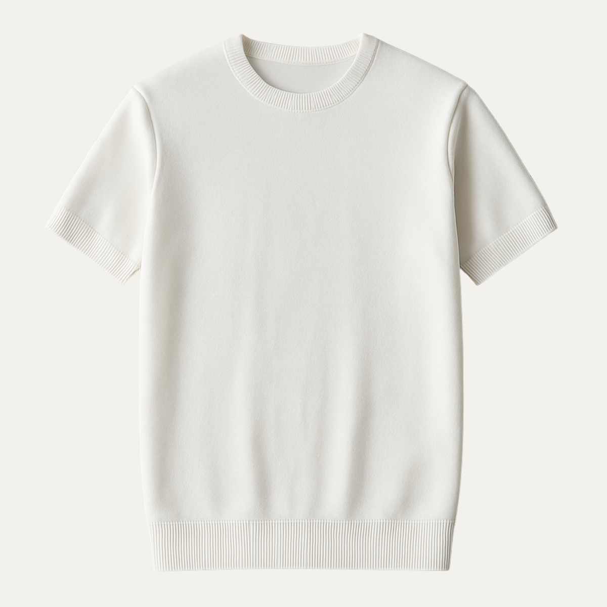 The Evoque Men’s Slim Fit Wool Shirt – Lightweight Short Sleeve Knit