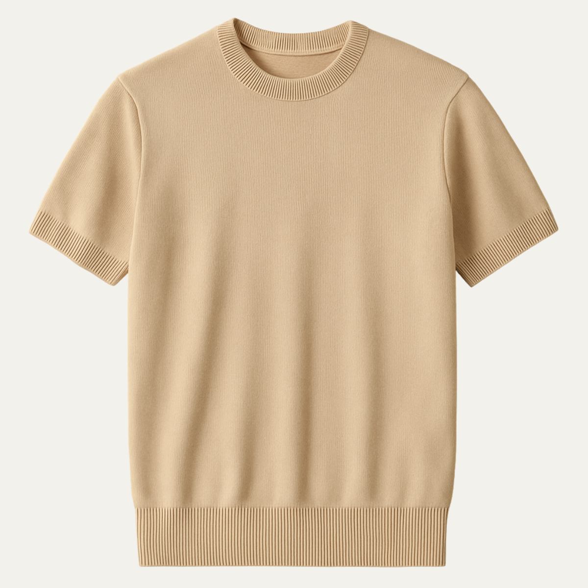 The Evoque Men’s Slim Fit Wool Shirt – Lightweight Short Sleeve Knit