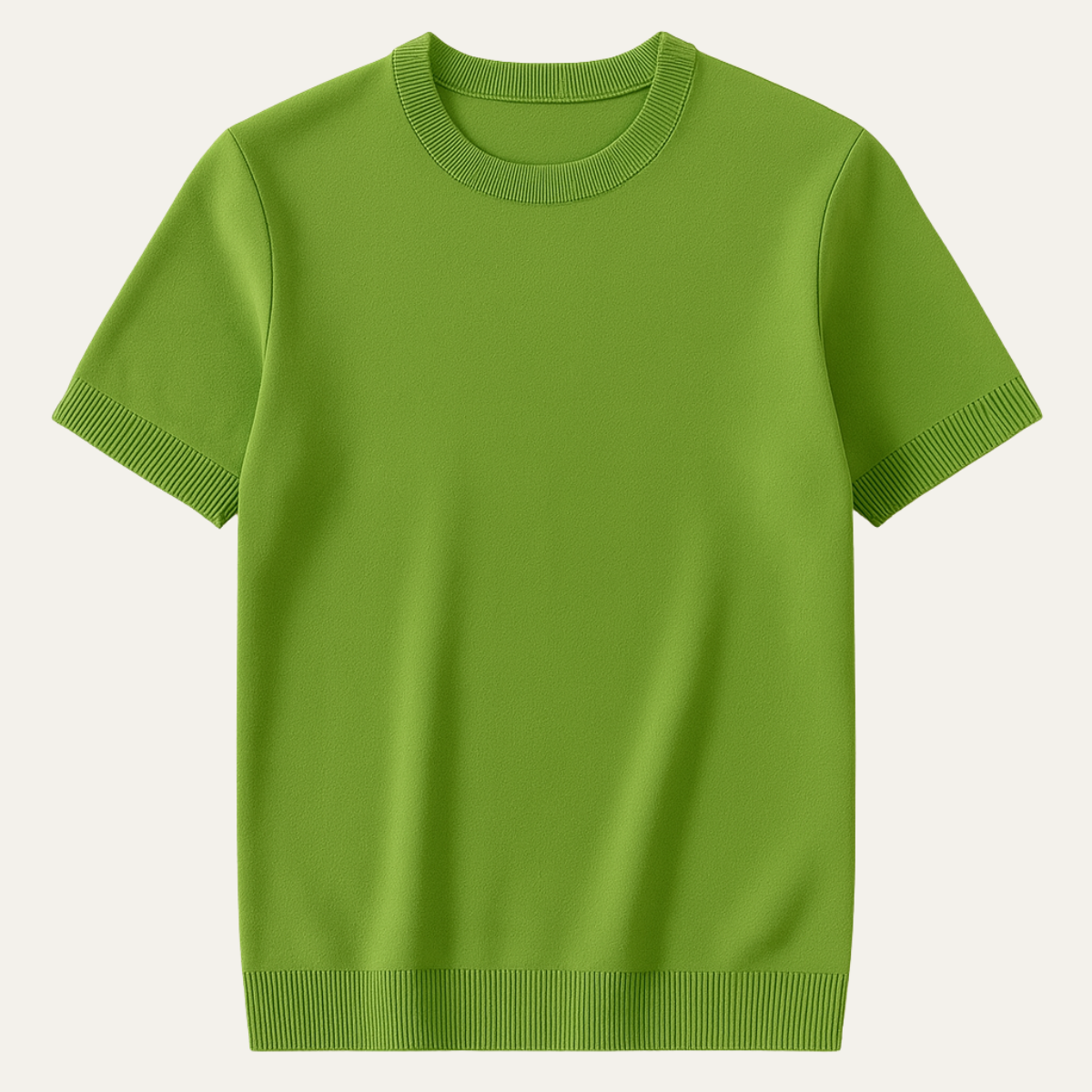 The Evoque Men’s Slim Fit Wool Shirt – Lightweight Short Sleeve Knit