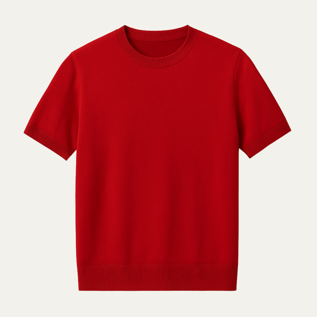 The Evoque Men’s Slim Fit Wool Shirt – Lightweight Short Sleeve Knit