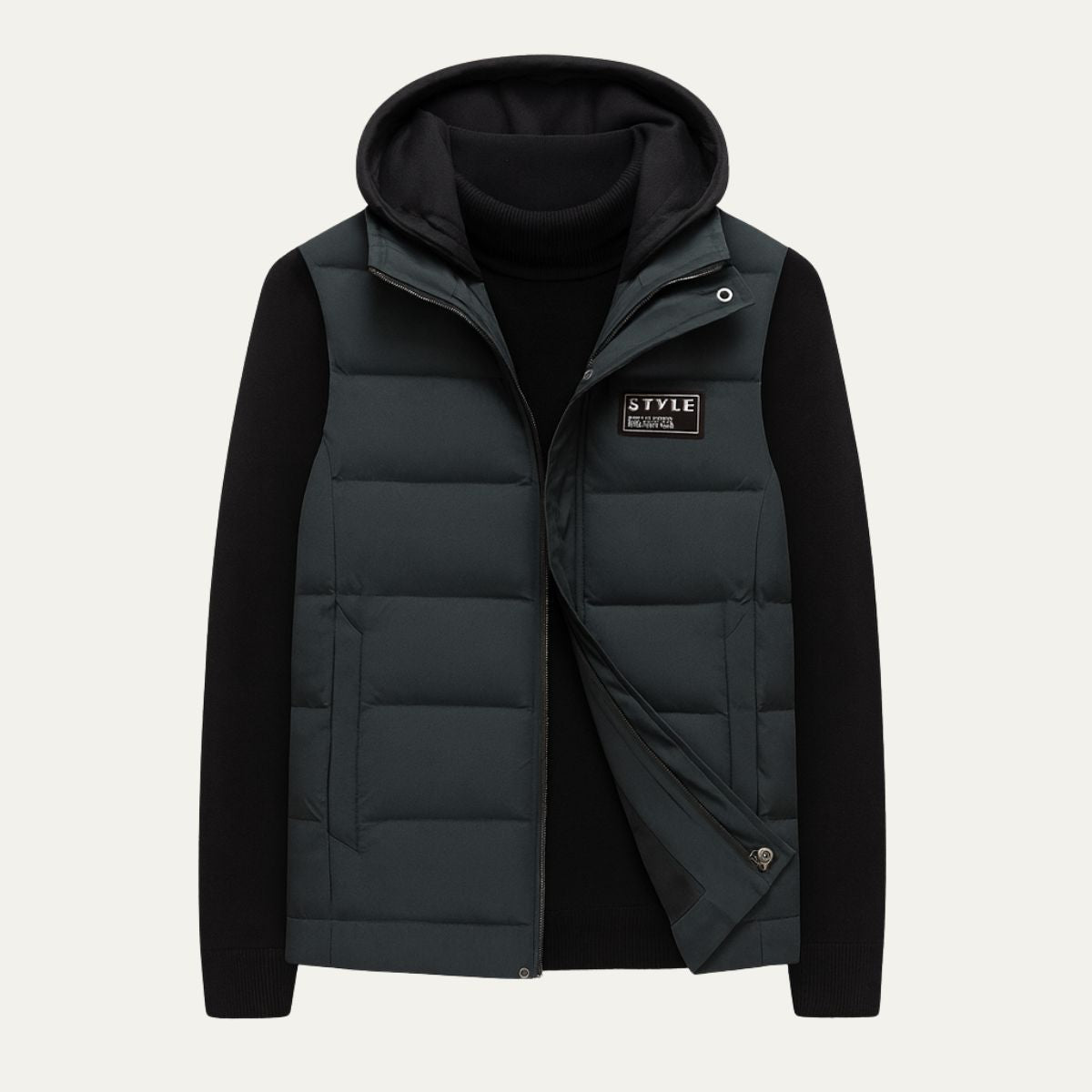 The Paris Quilted Modern Hooded Vest - Zip Front