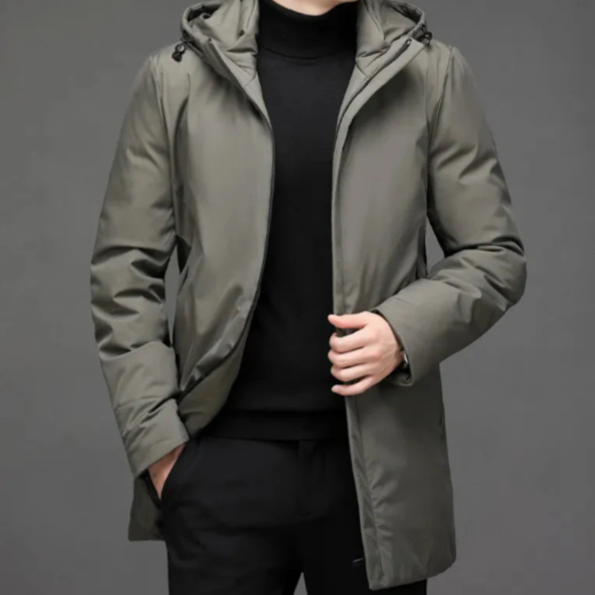 The Hanover Men’s Winter Warm Classic Fit Hooded Coat