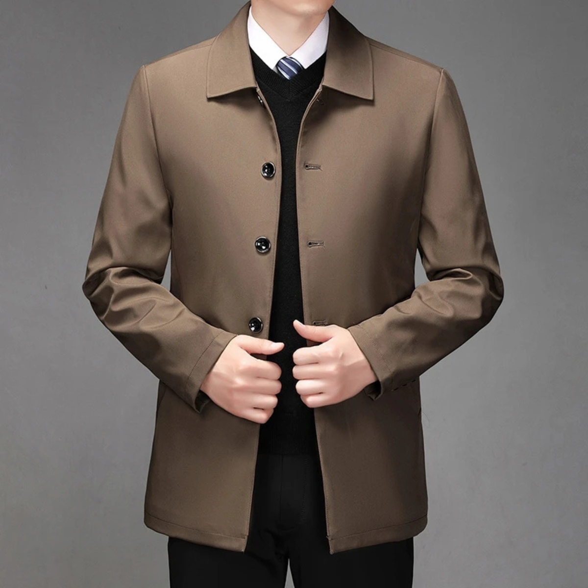 The Alden Men's Smart Casual Lightweight Button Jacket