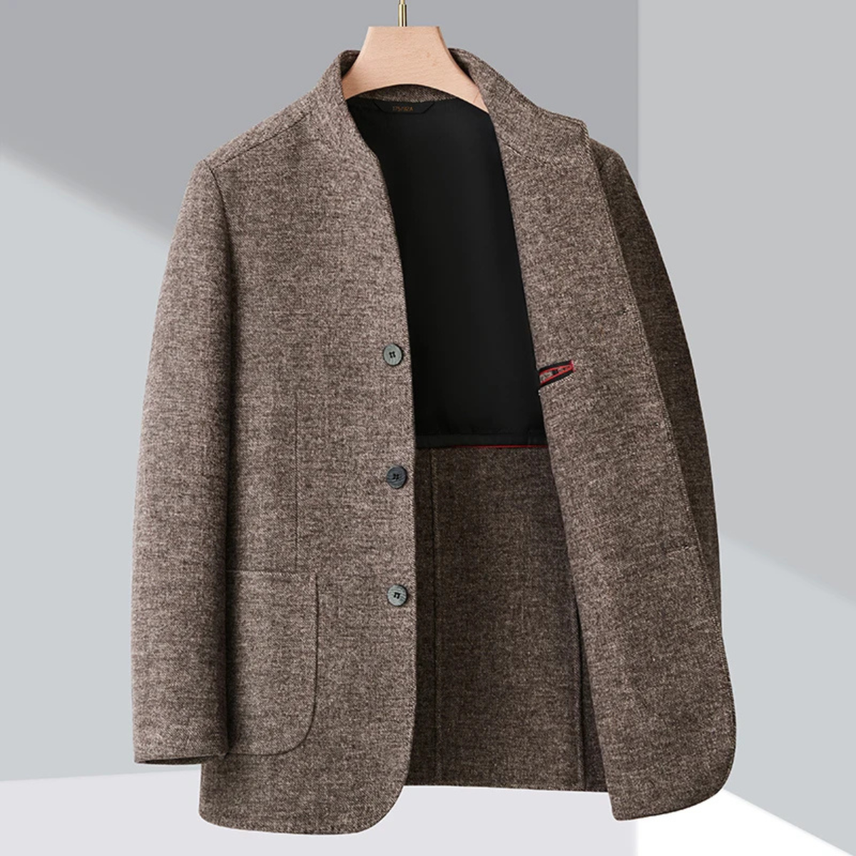 The Alghero Men’s Warm Fleece Stand Collar Business Blazer