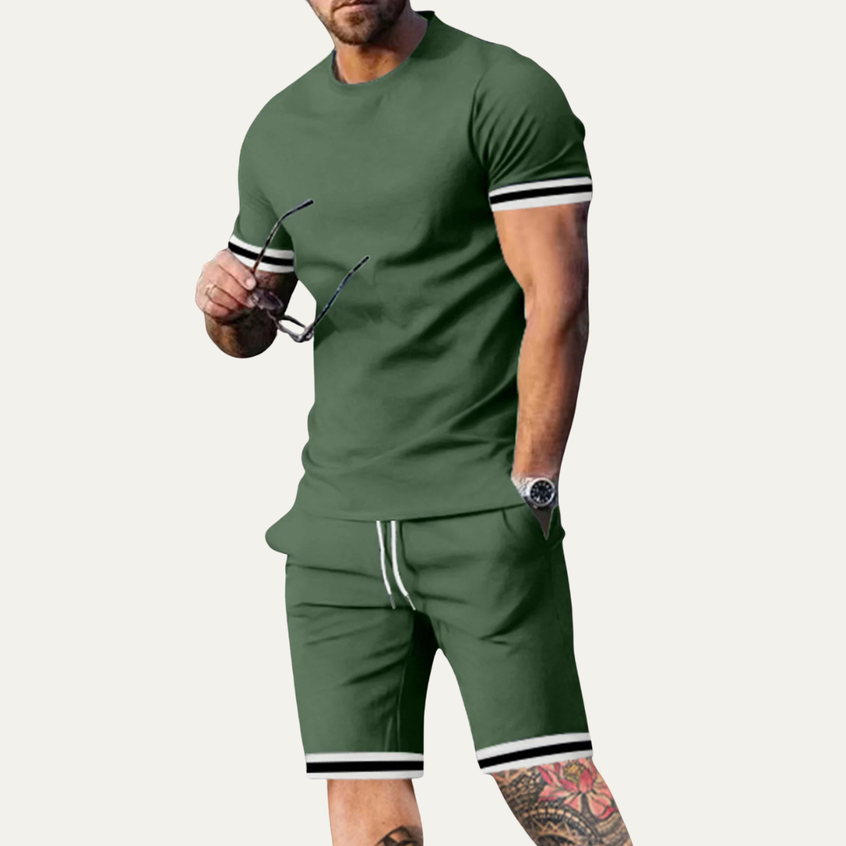 The Modena Men’s Trendy Summer Set – T Shirt and Shorts