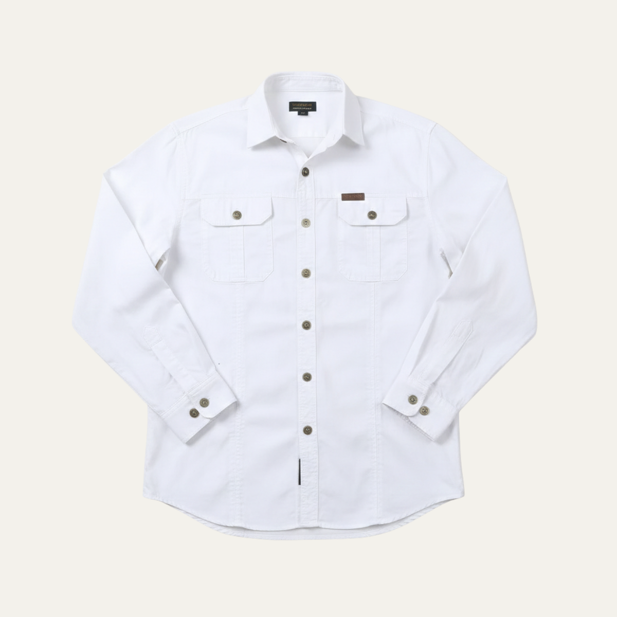 The Ashton Ridge Men’s Solid Color Multi Pocket Cotton Cargo Shirt