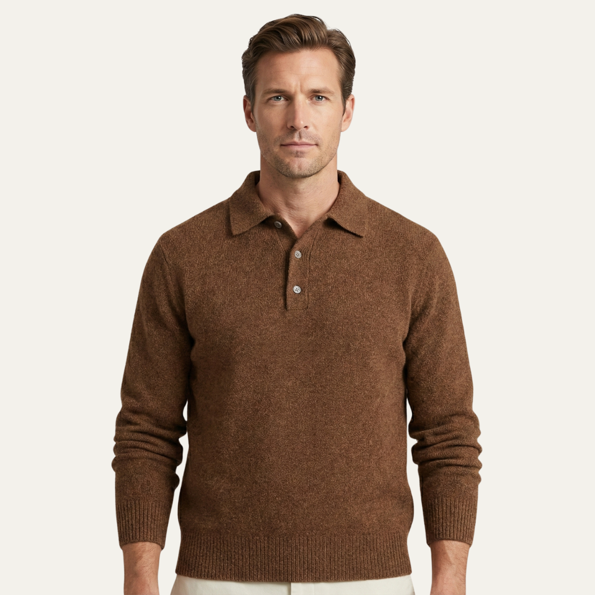 The Cedarfield Men's Trendy Soft Knit Polo Sweater
