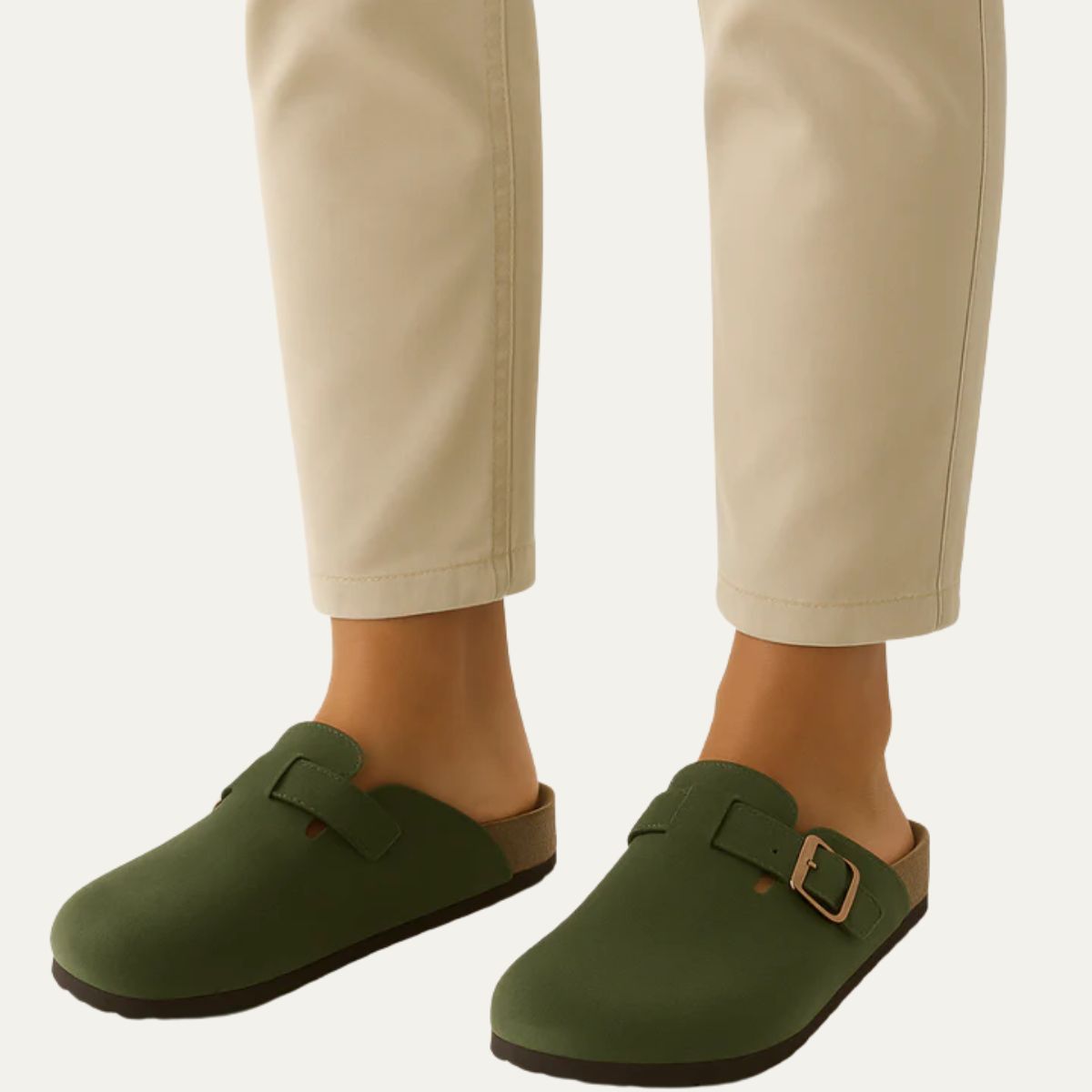 The Amalfi Men's Green Old Money Suede Moccasin Slipper