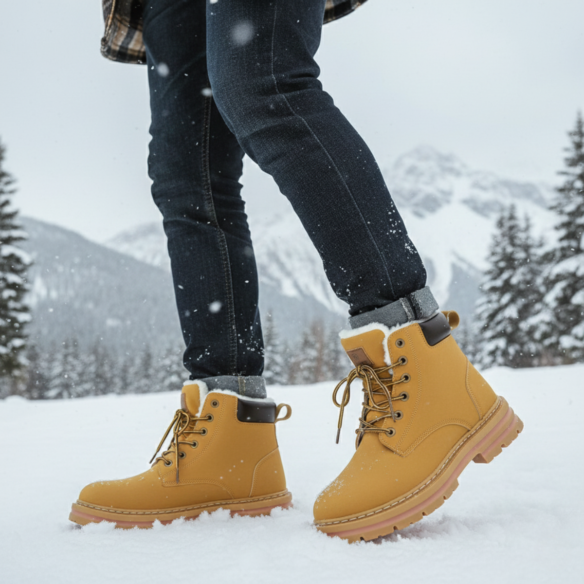 The Silverlake Men’s Cozy Fur Lined Insulated Snow Boots