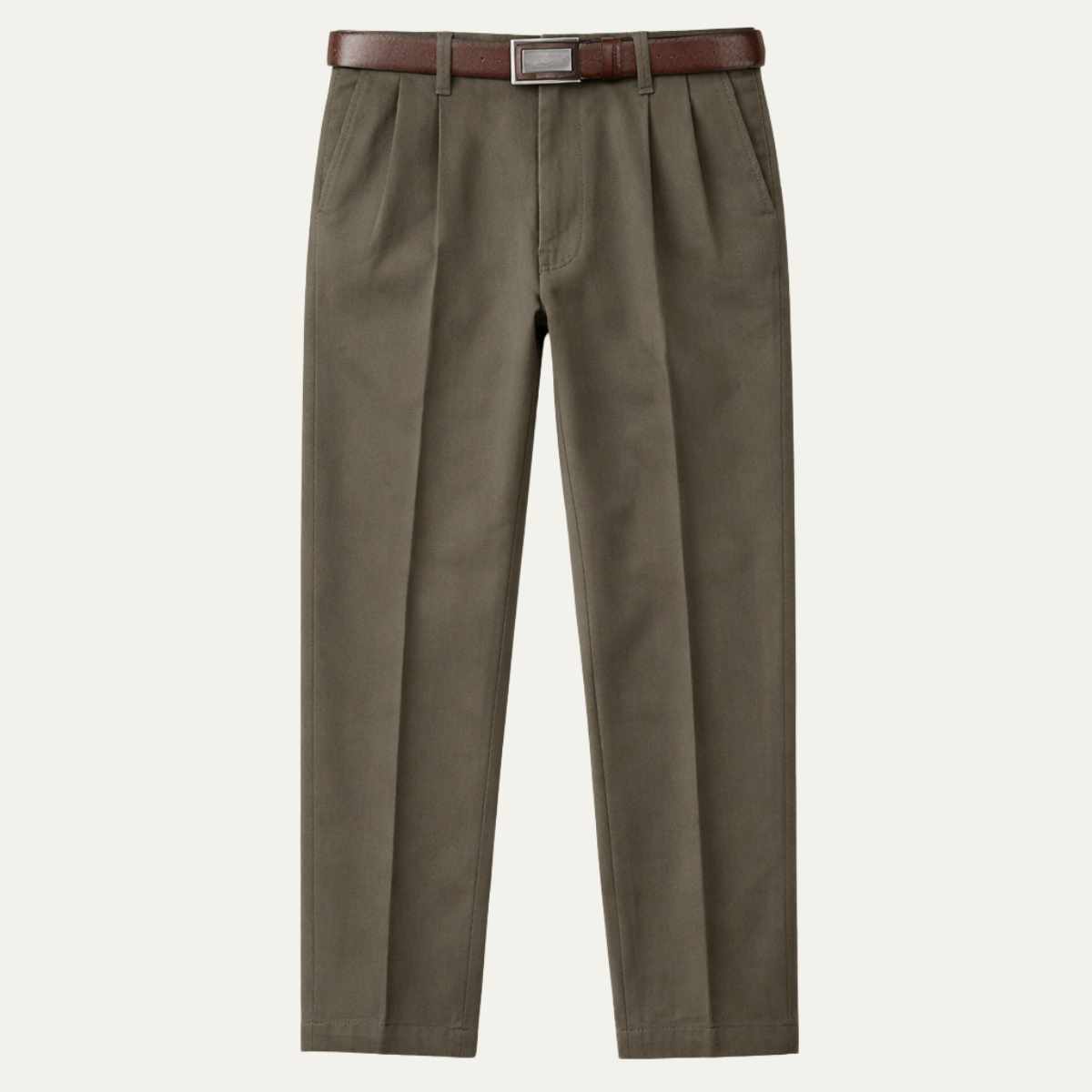 The Montfield Men’s Double Pleated High Waist Straight Leg Pants