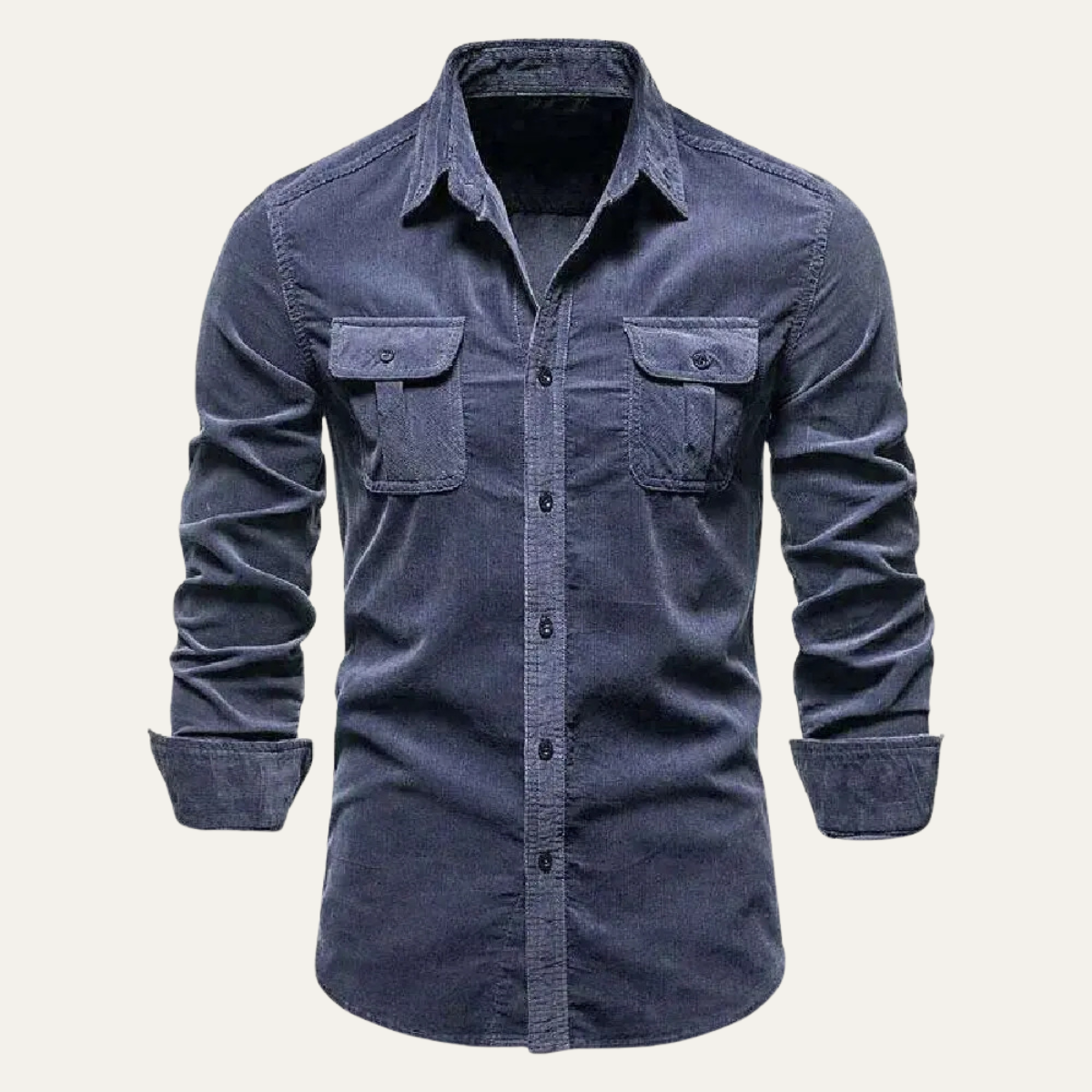 The Veneto Men’s Trendy Button Up Corduroy Shirt