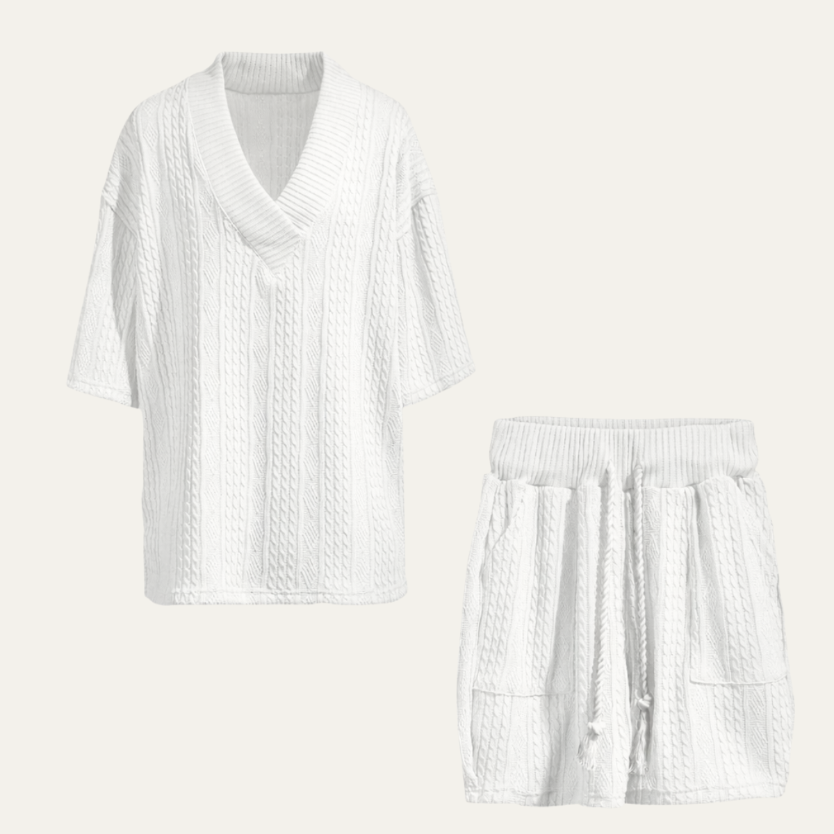 The Glenhurst Ridge Men’s Breathable Summer Knitted Set – Polo Shirt & Short