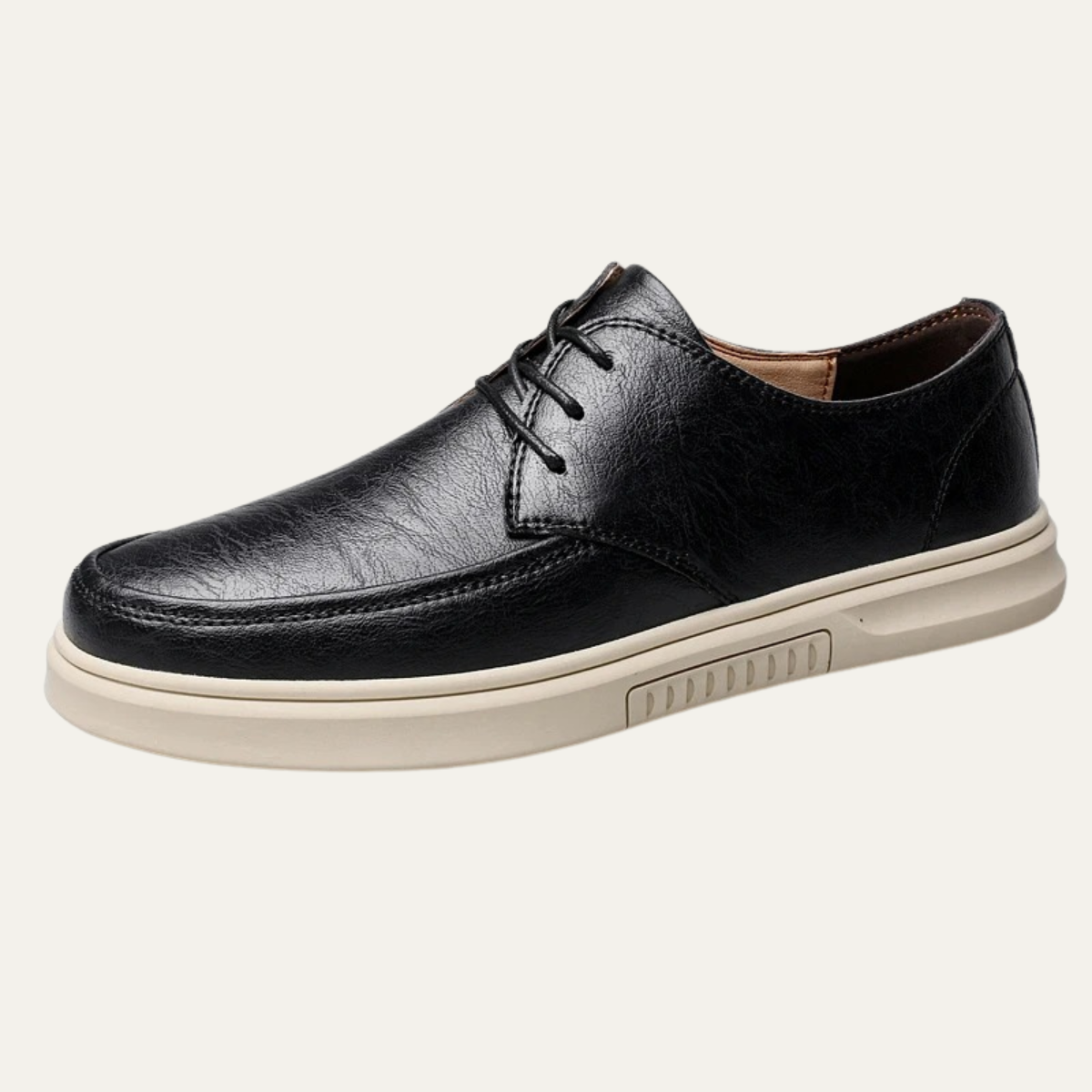 The Alderwood Men’s Comfortable Leather Look Lace Up Sneakers