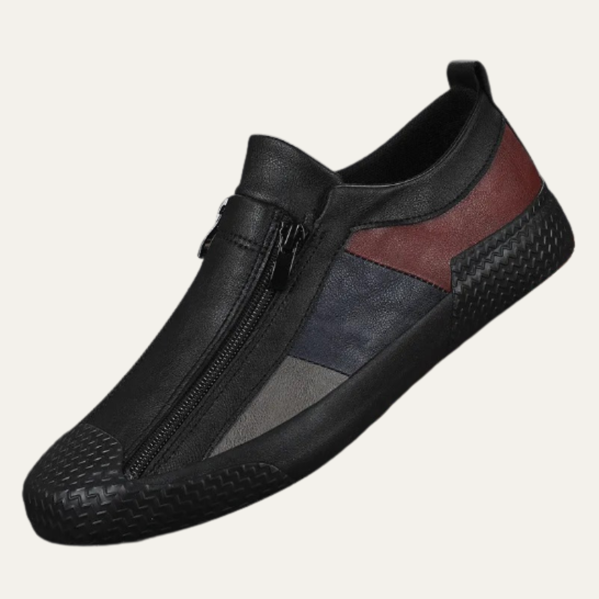 The Rome Men’s Leather Sneakers - Luxury Designer Shoes with Zip