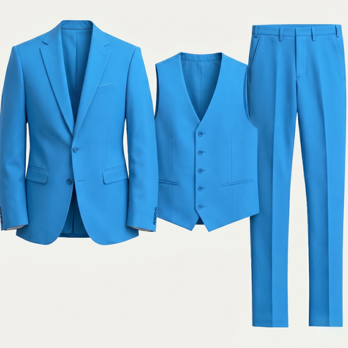The Carovigno Men’s Business 3 Piece Suit – Slim Fit Jacket Vest Pants
