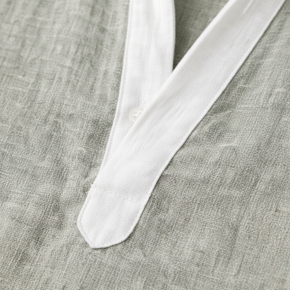 The Avignon Men’s Linen Blend Deep V Neck Lightweight Shirt