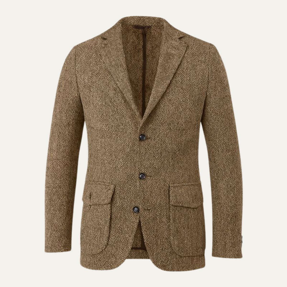 The Soveria Men’s Single Breasted Wool Herringbone Tweed Blazer - Wedding Guest