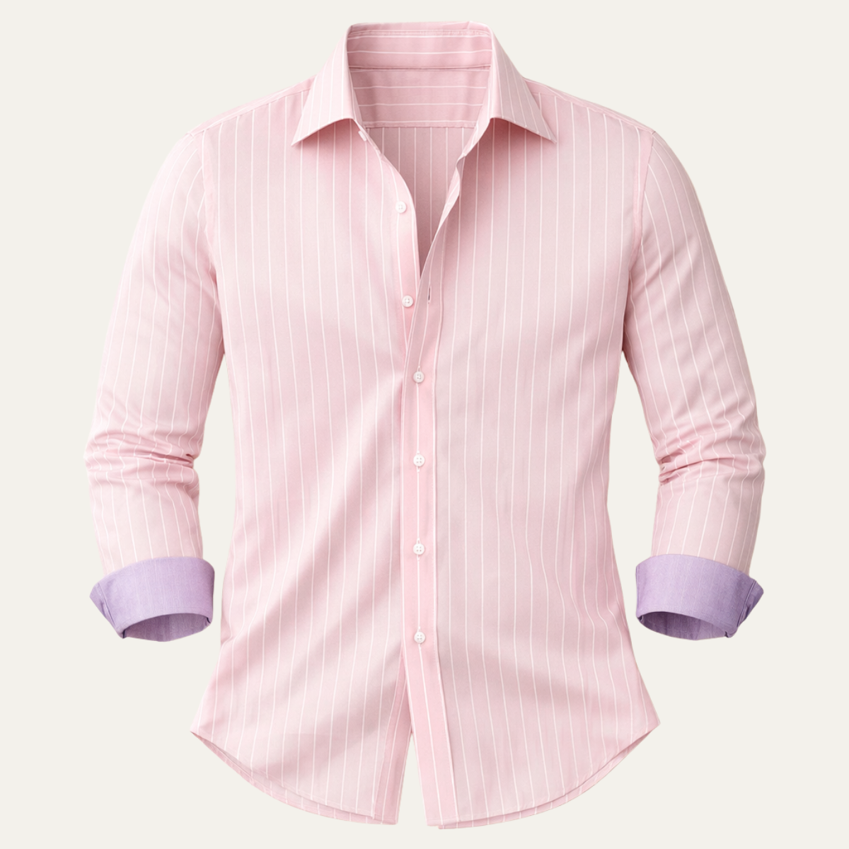 The Sorrento Men’s Trendy Slim Fit Striped Button Up Shirt