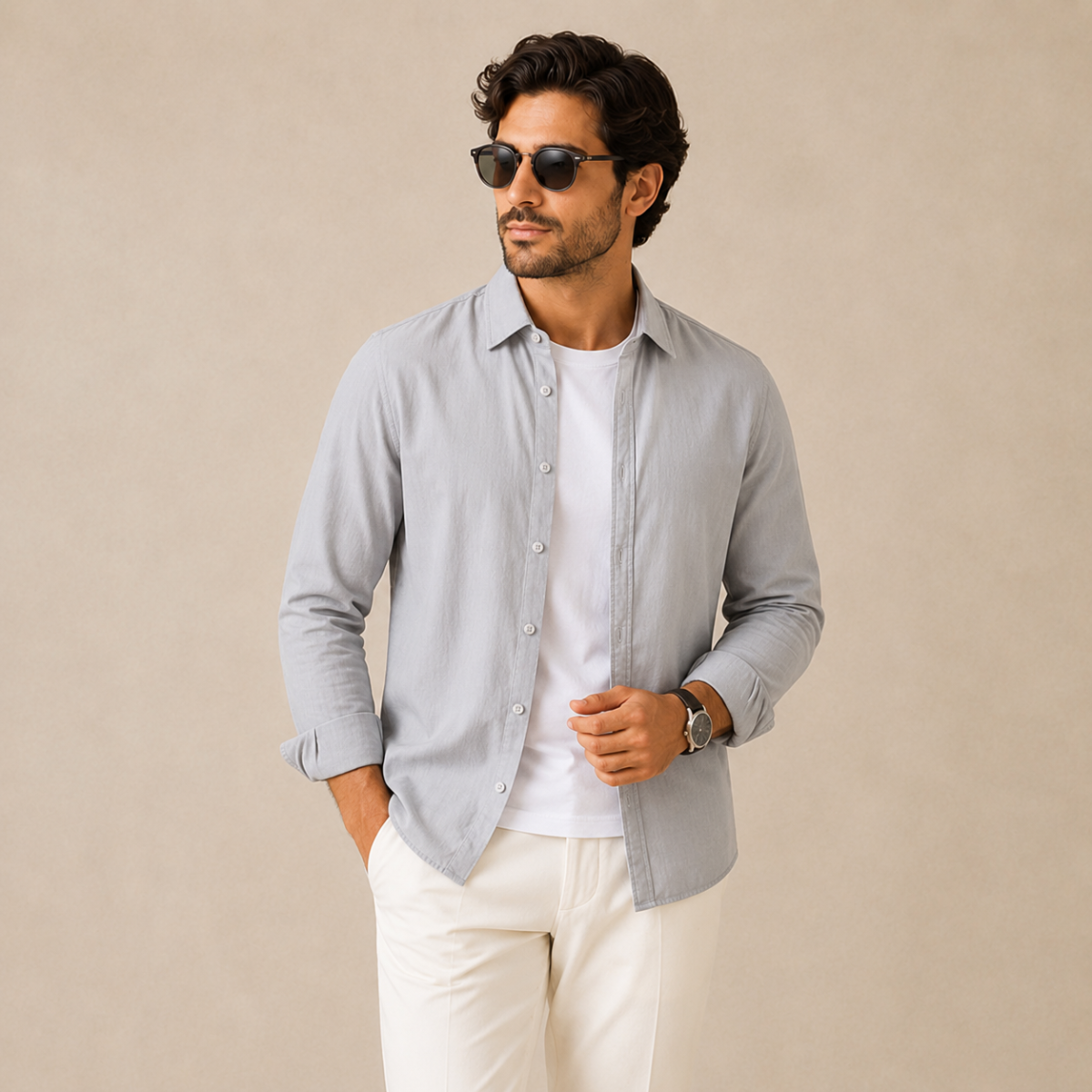 The Willowfield Men’s Summer Linen Cotton Casual Shirt