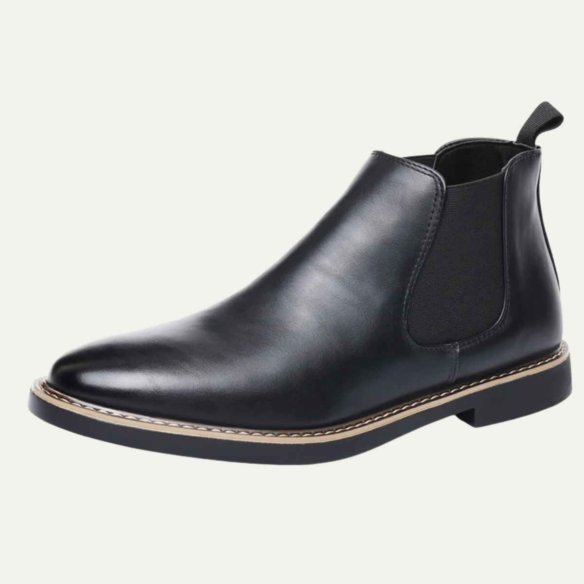 The Bradford Men's Casual Slip On Ankle Leather Chelsea Boots
