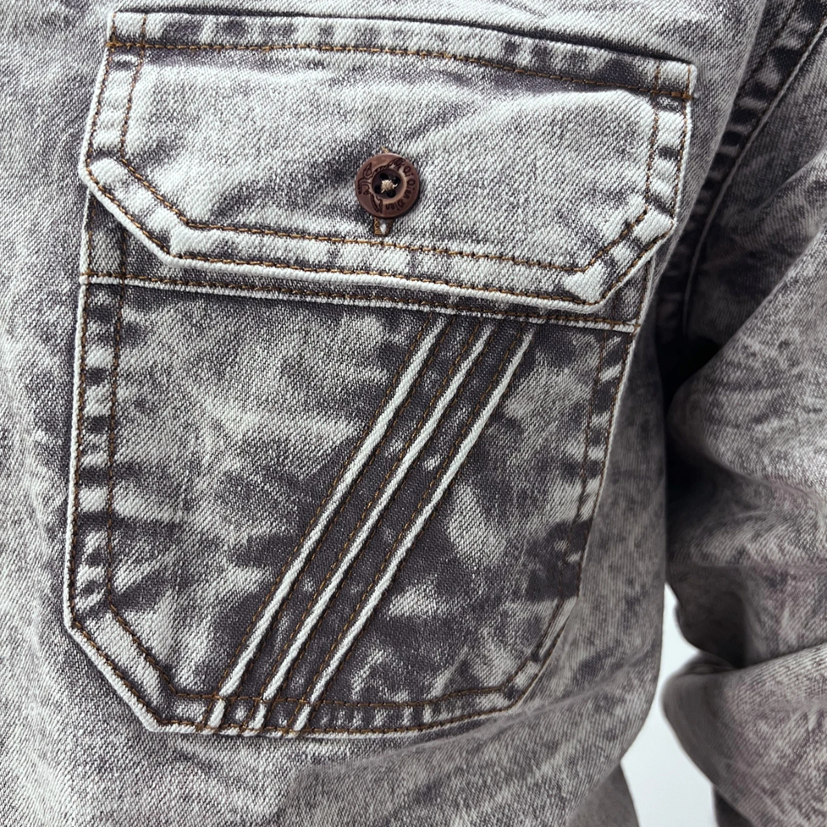 The Fairbrook Men’s Light Grey Vintage Denim Shirt