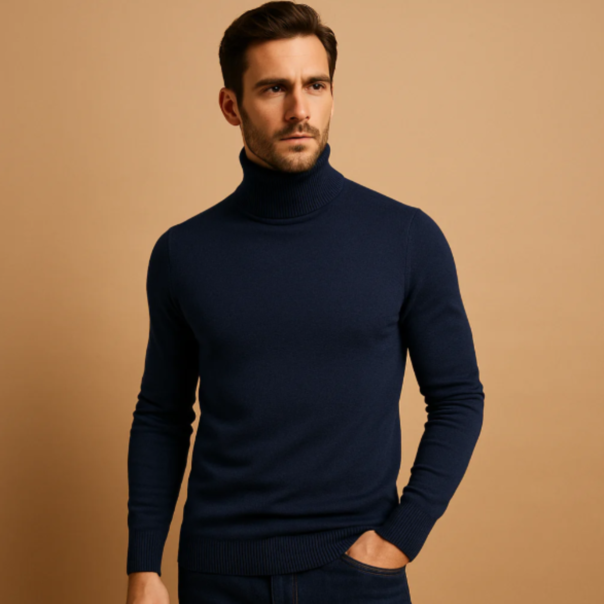 The Tarryton Men’s Casual Slim Fit Knitted Turtleneck Sweater