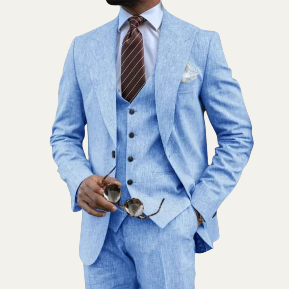 The Sulmona Men’s 3 Piece Suit – Blazer, Waistcoat & Trousers