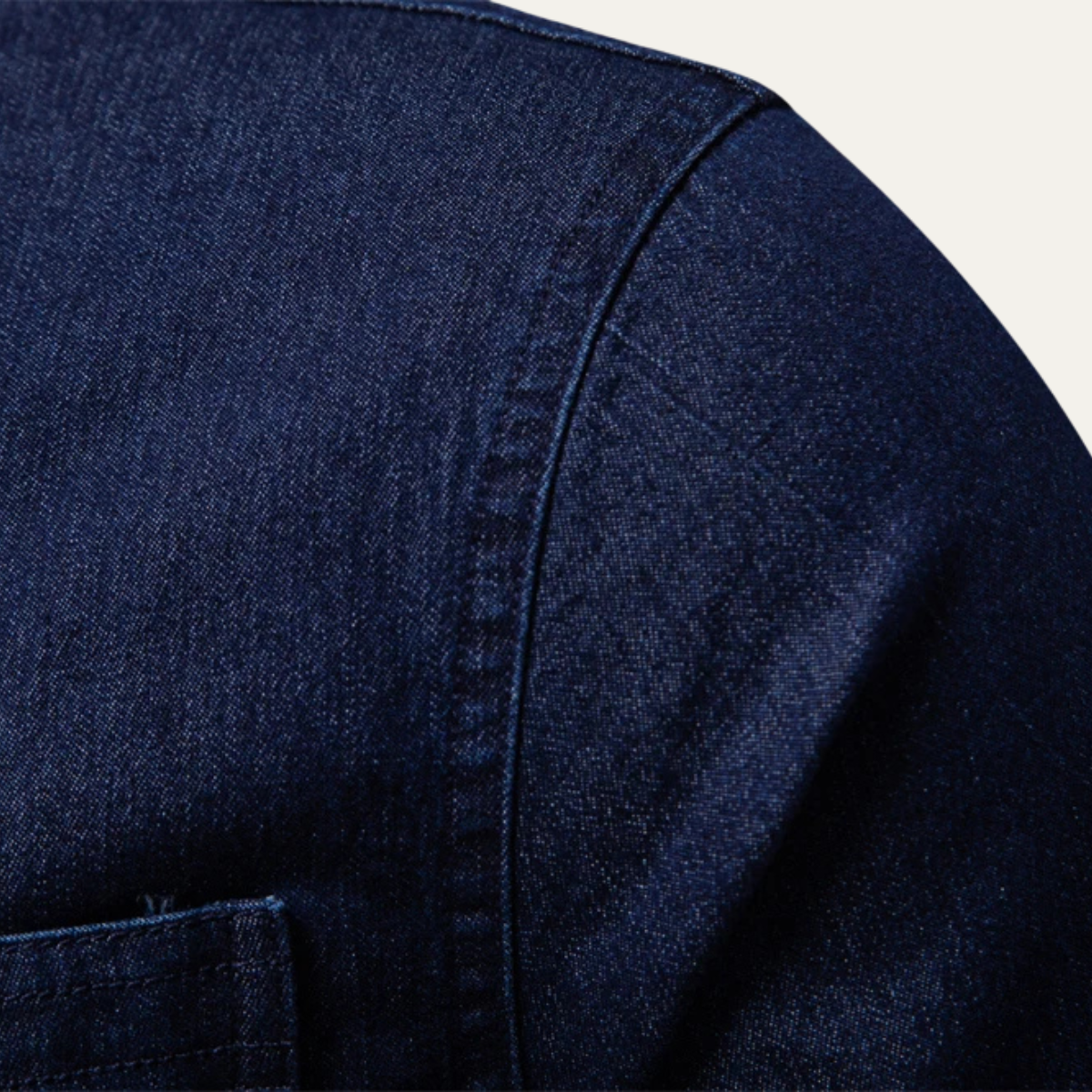 The Crestfall Ridge Men’s Slim Fit Denim Shirt with Double Pockets