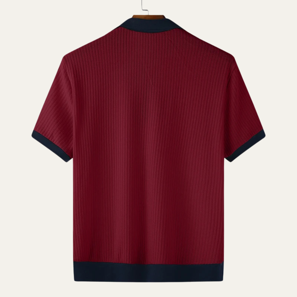 The Monferrato Men’s Patchwork Knit Polo T-Shirt