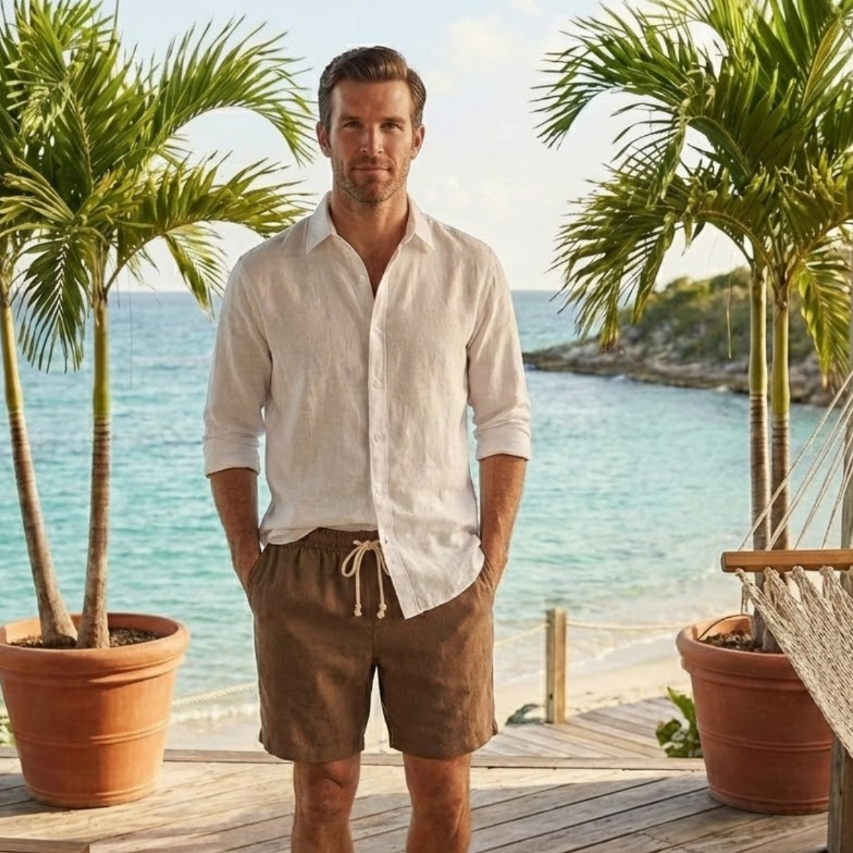 The Rowley Men's Linen Drawstring Shorts