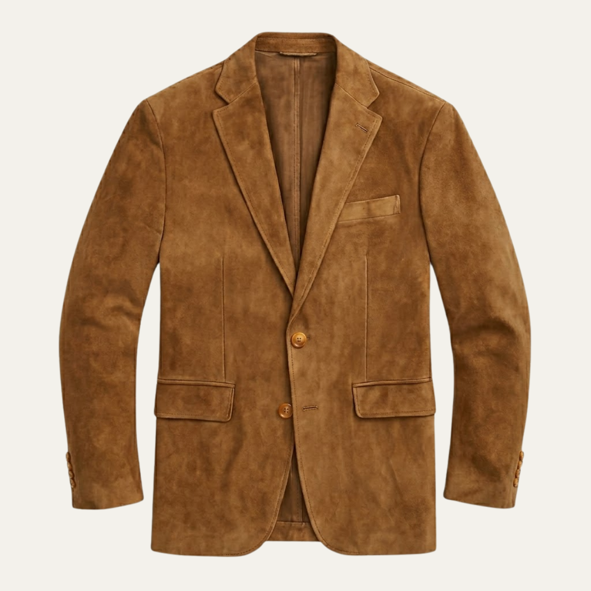 The Policoro Men’s Single Breasted Suede Blazer with Notched Lapel - Wedding Guest