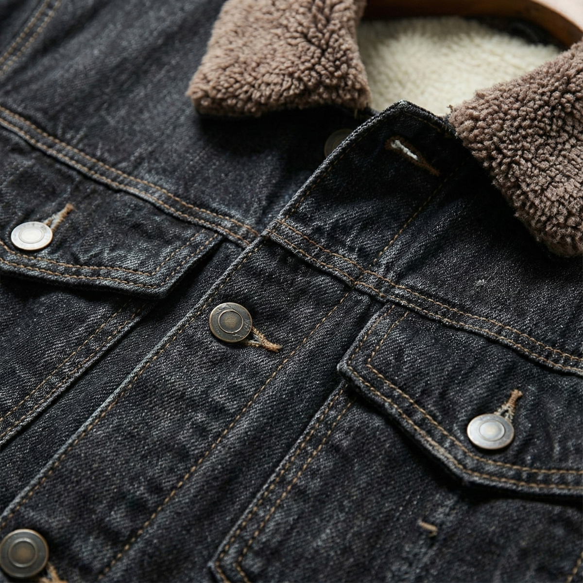 The Kilmarnock Men's Fleece Lined Denim Winter Jacket