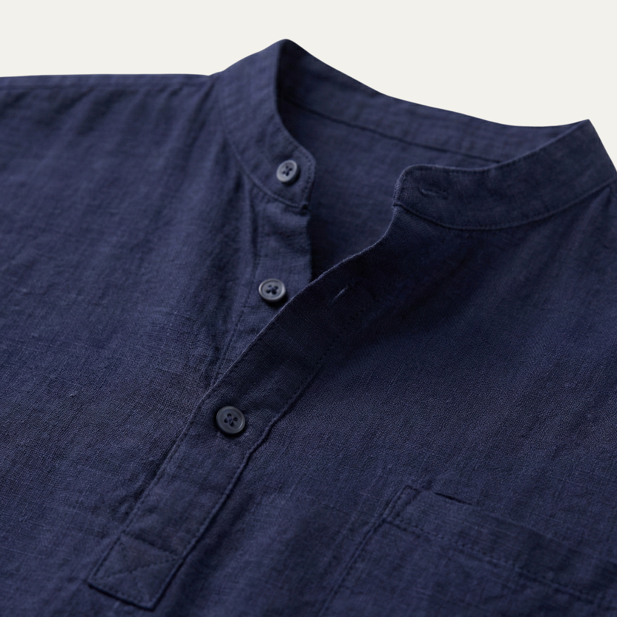 The Edinburgh Men’s Lightweight Cotton Linen Henley Shirt