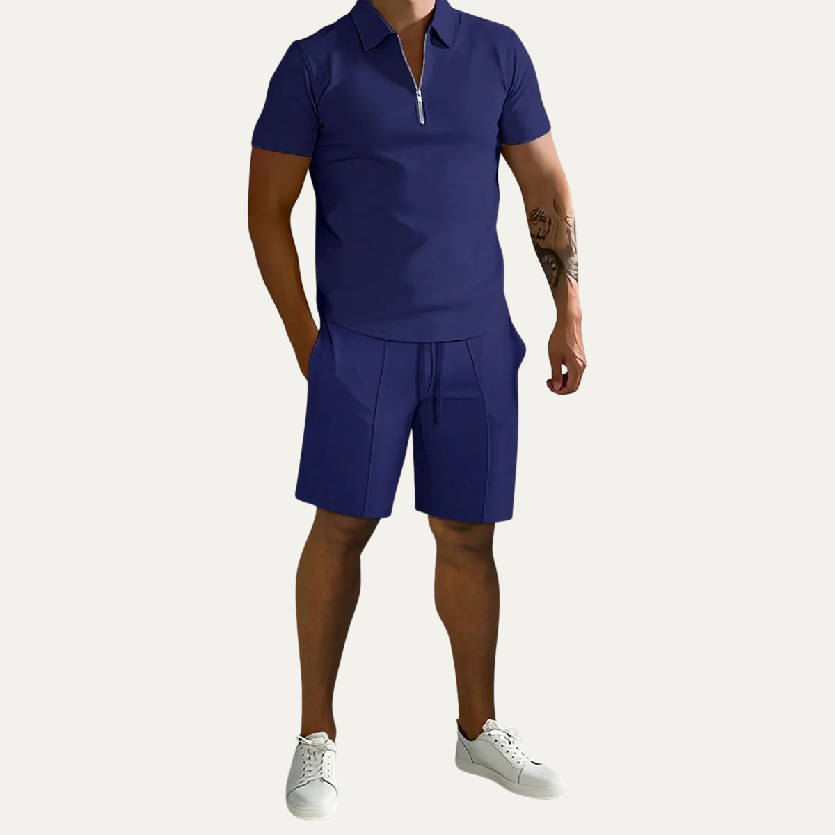 The Cremona Men’s Polo Shirt and Shorts Set – Casual Two Piece Outfit
