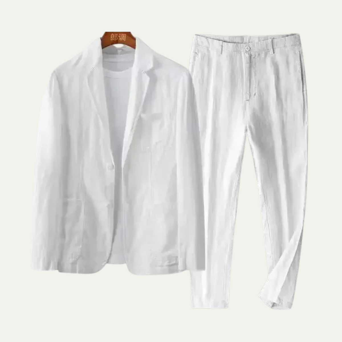 The Treviso Men’s Lightweight Linen Blazer and Pants Set – Casual Two Piece Suit
