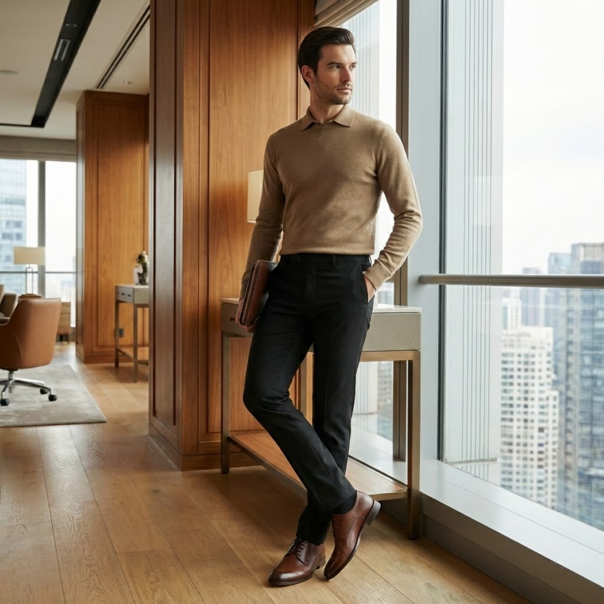 The Silverpark Men’s Slim Fit Stretch Elegant Dress Pants