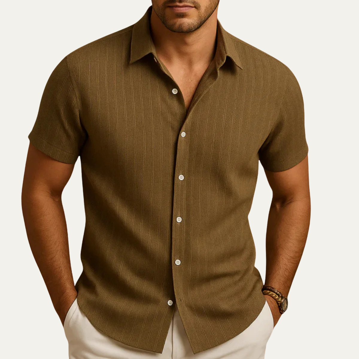 The Valpolicella Men's Short Sleeve Button Shirt