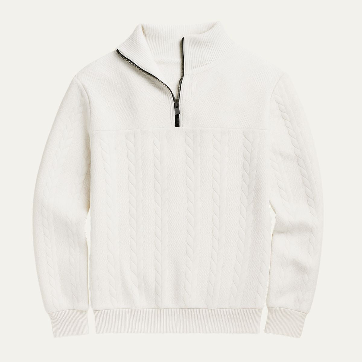The Amalfi Half Zip Cable Knit Sweater for Men
