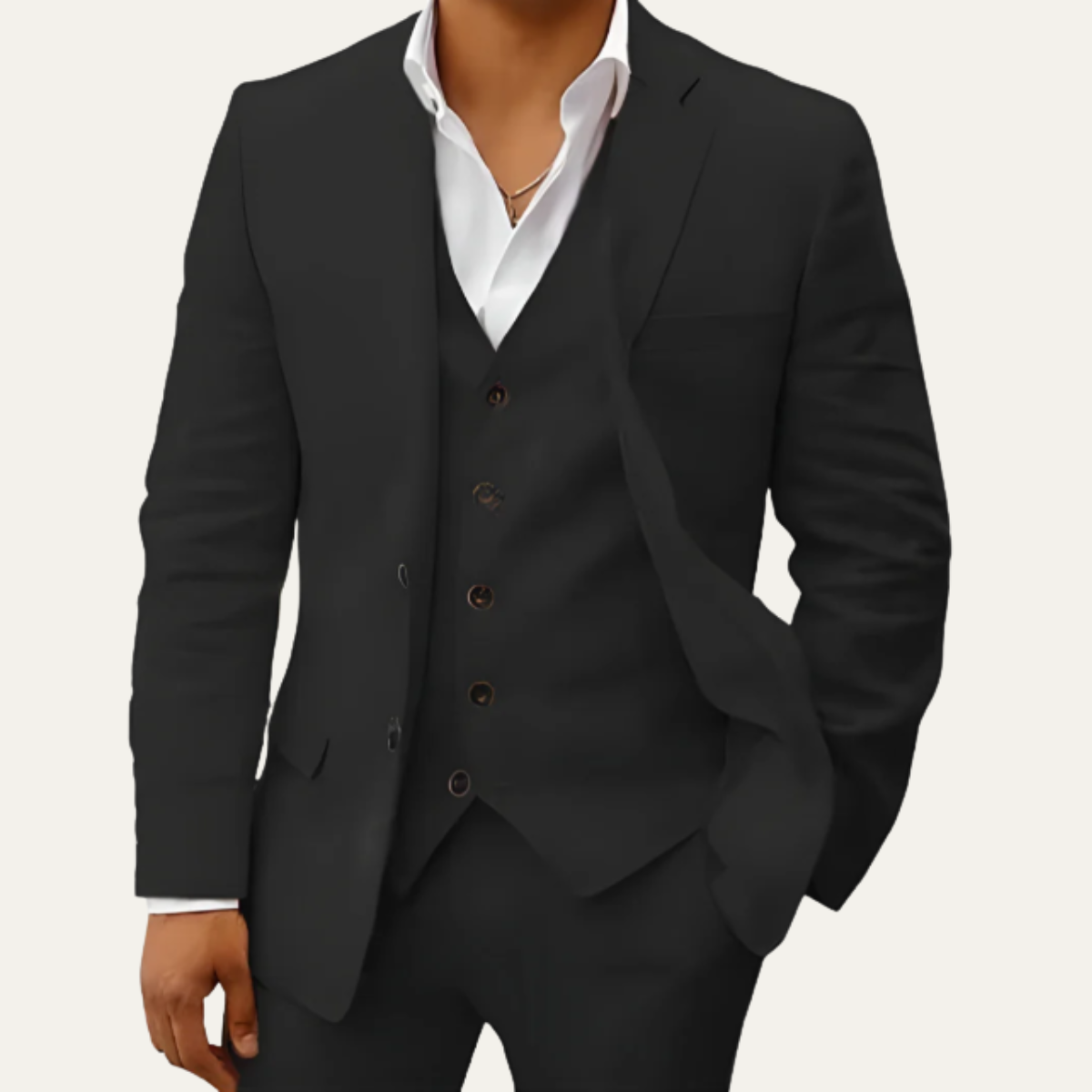 The Oakridge Men’s 3 Piece Linen Suit – Classic Breathable Suits