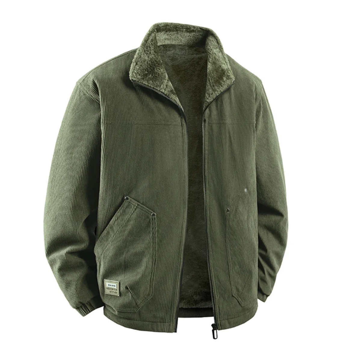 The Crosswood Men’s Corduroy Fleece Winter Zip Jacket