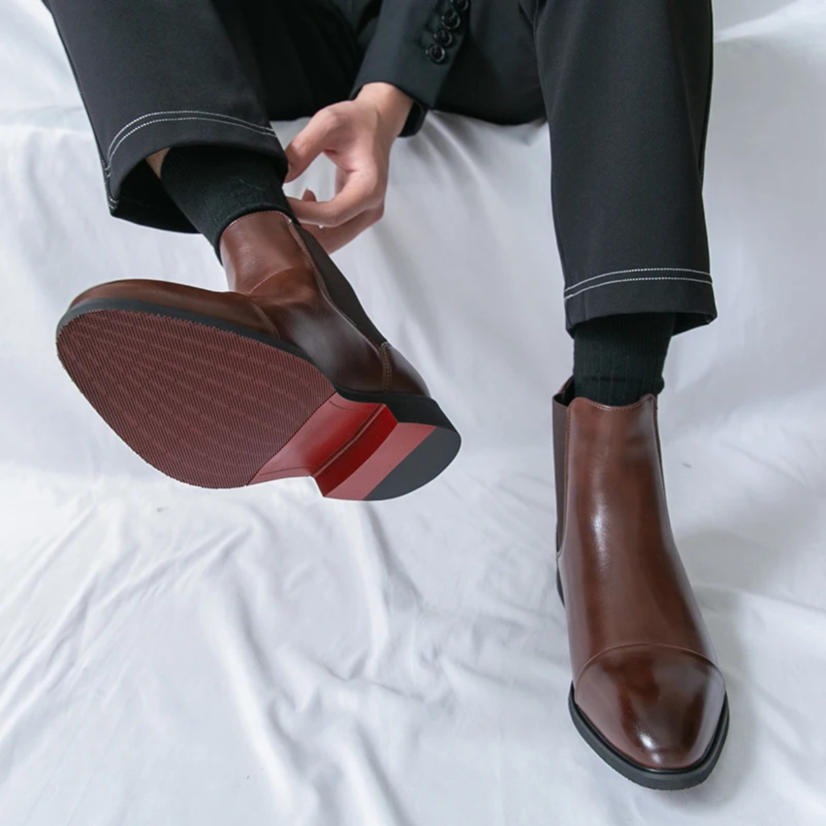 The Rossano Men’s Formal Leather Chelsea Boots