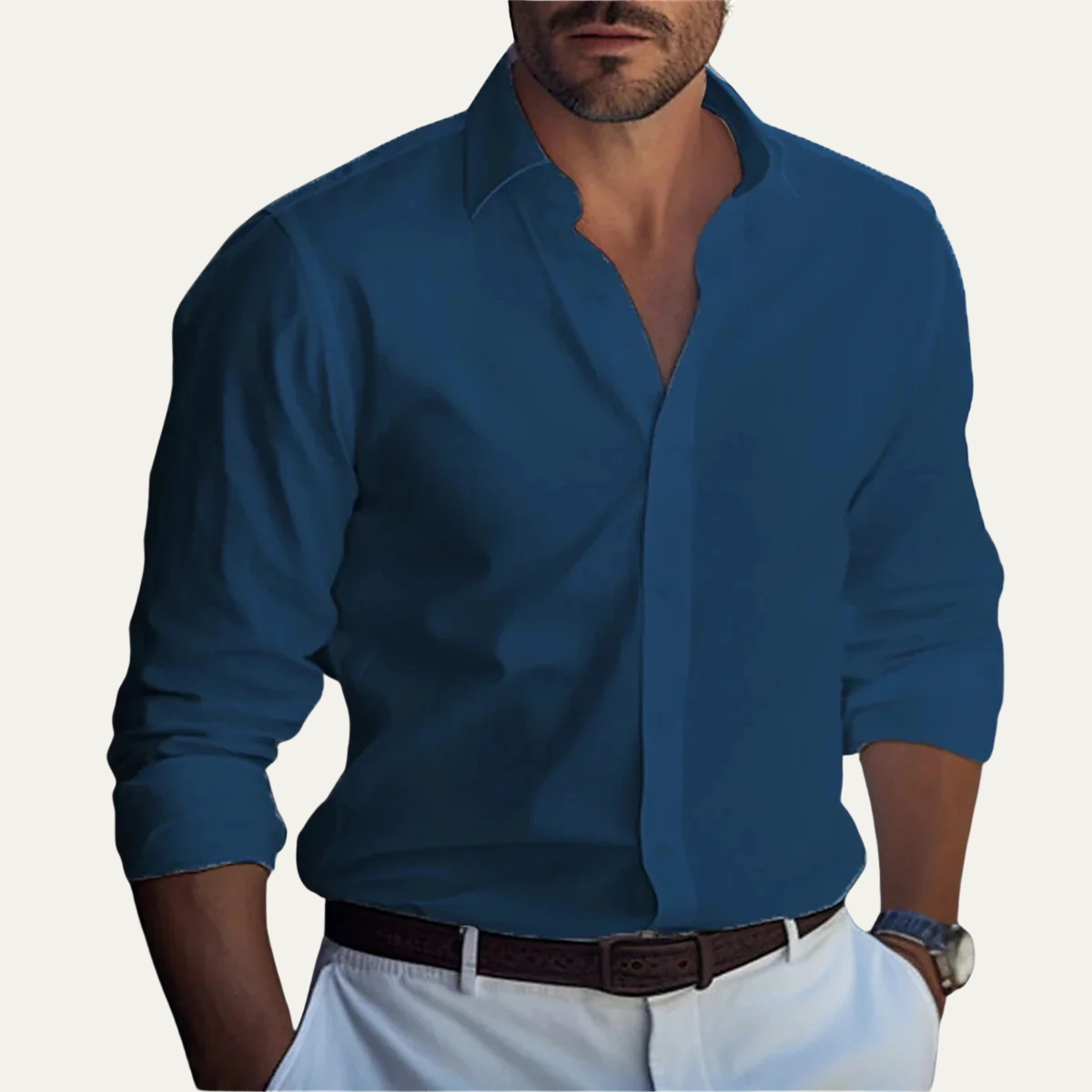 The Bergamo Alta Men’s Casual Soft Button Down Shirt