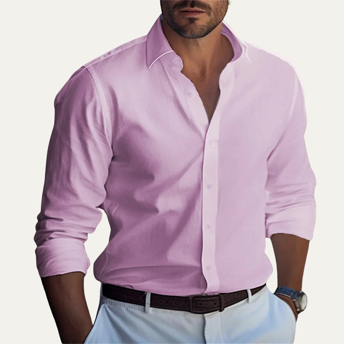 The Bergamo Alta Men’s Casual Soft Button Down Shirt